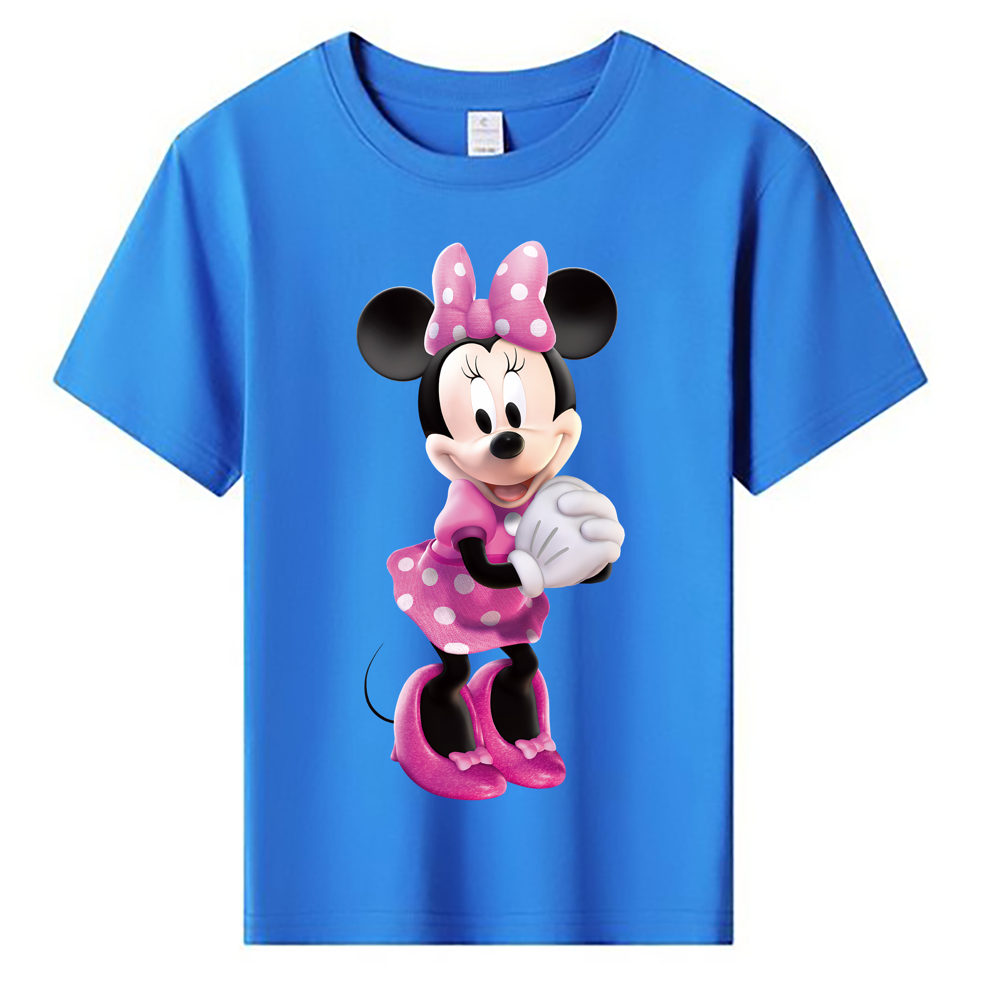（画像用） ミッキーマウス Mickey Mouse 綿100％キッズTシャツ（フロントプリント）